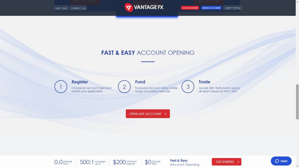 vantage funding process