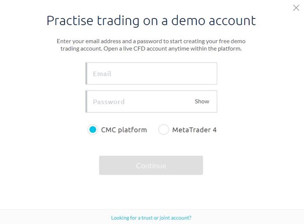 Choose the trading platform you want to use with CMC Markets