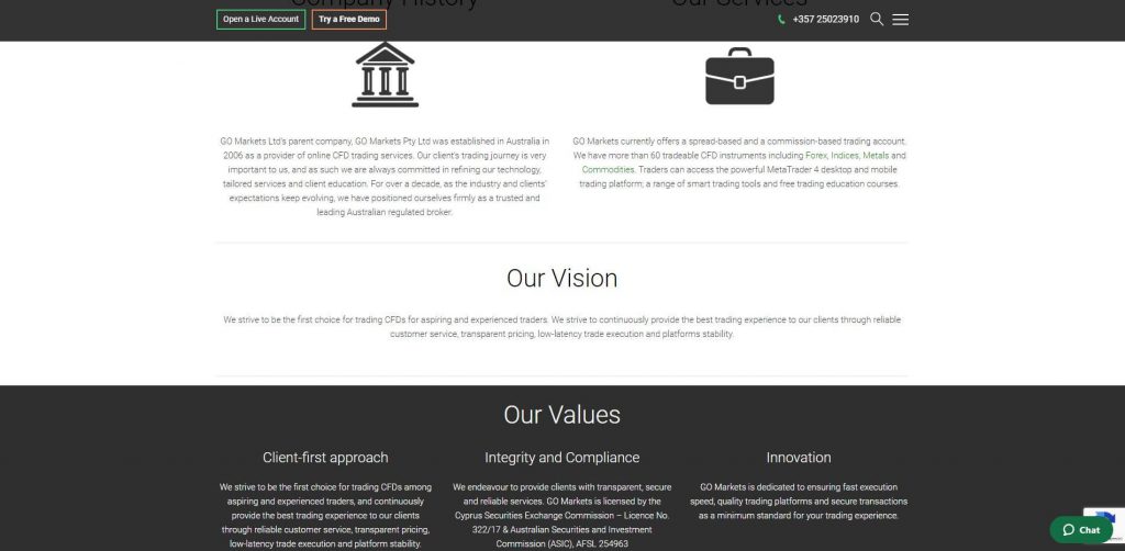 the company vision of go markets