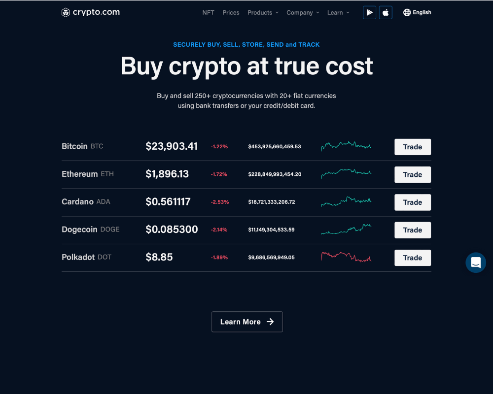 crypto.com homepage