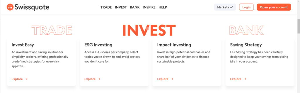 swissquote invest features