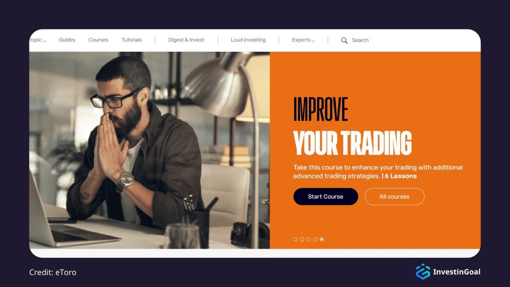 General View of the Education Resources on eToro