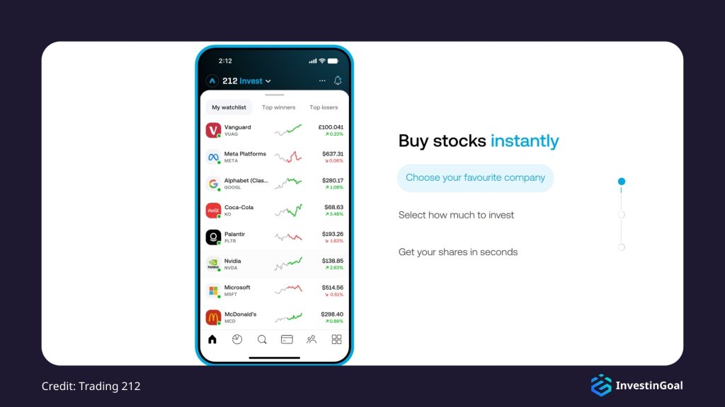 General View of the Account Types on Trading 212