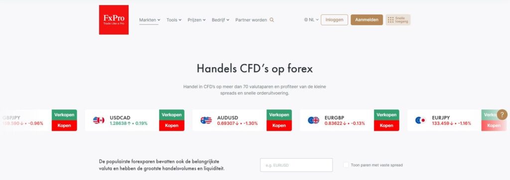 fxpro forex pagina