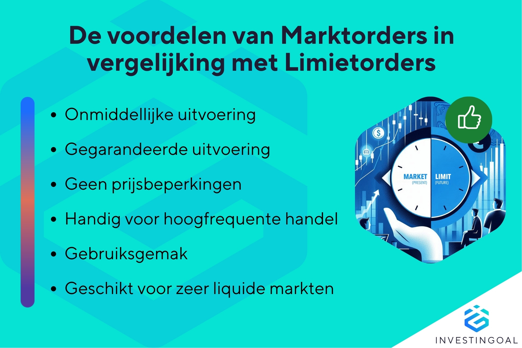 Wat zijn de voordelen van marktorders in vergelijking met limietorders
