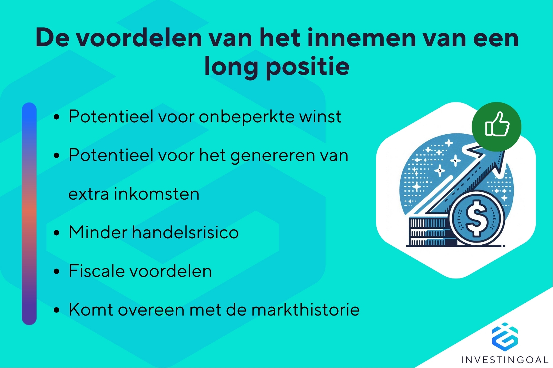 Welke voordelen biedt het innemen van een long positie in handelsscenario's