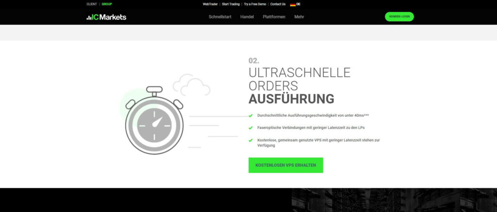 ausführung durch ic markets