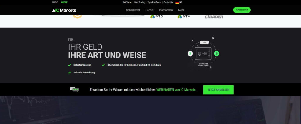 kaution bei ic markets
