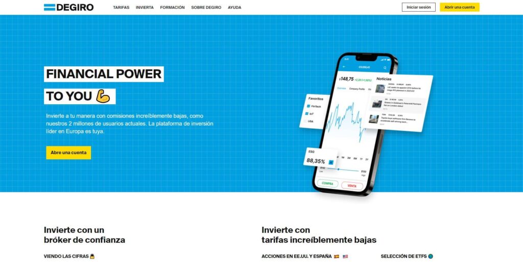 degiro página web