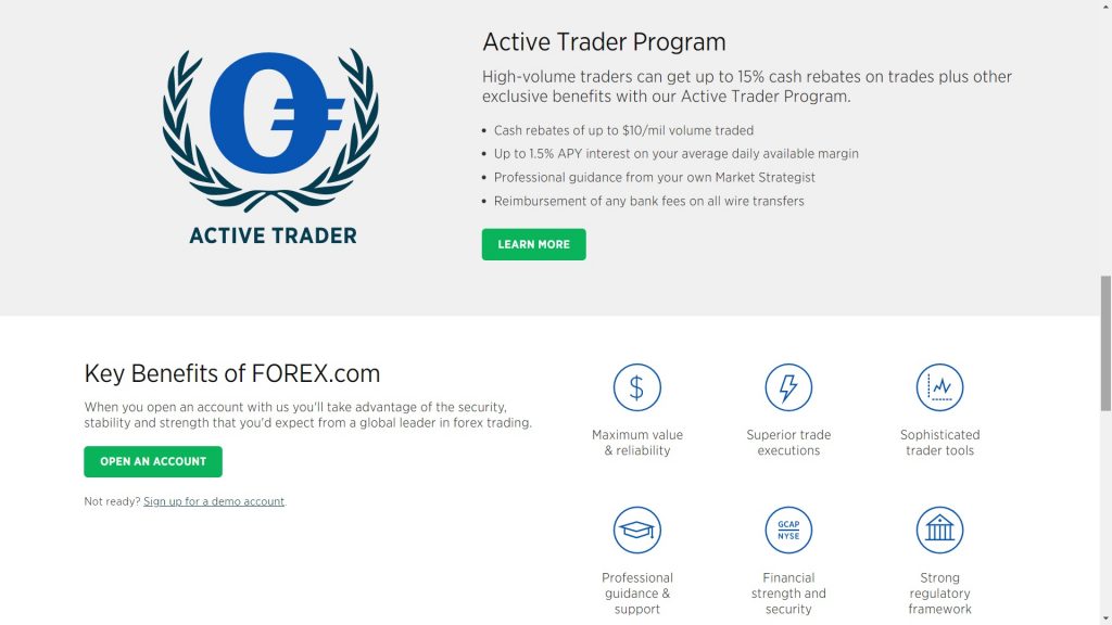 forex.com benefici dell'active trader program