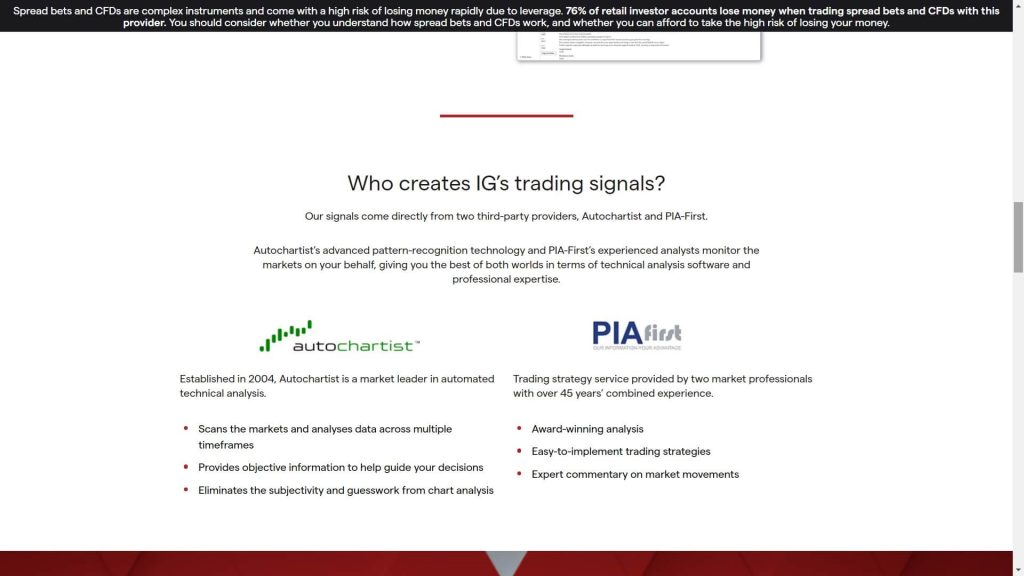 ig markets segnali di trading