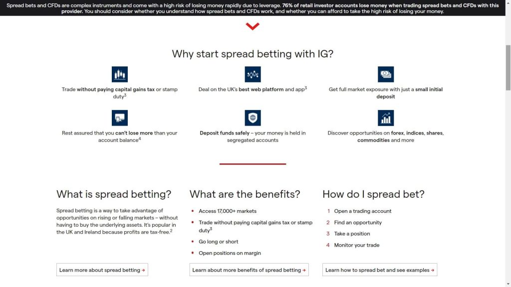 ig markets caratteristiche dello spread betting